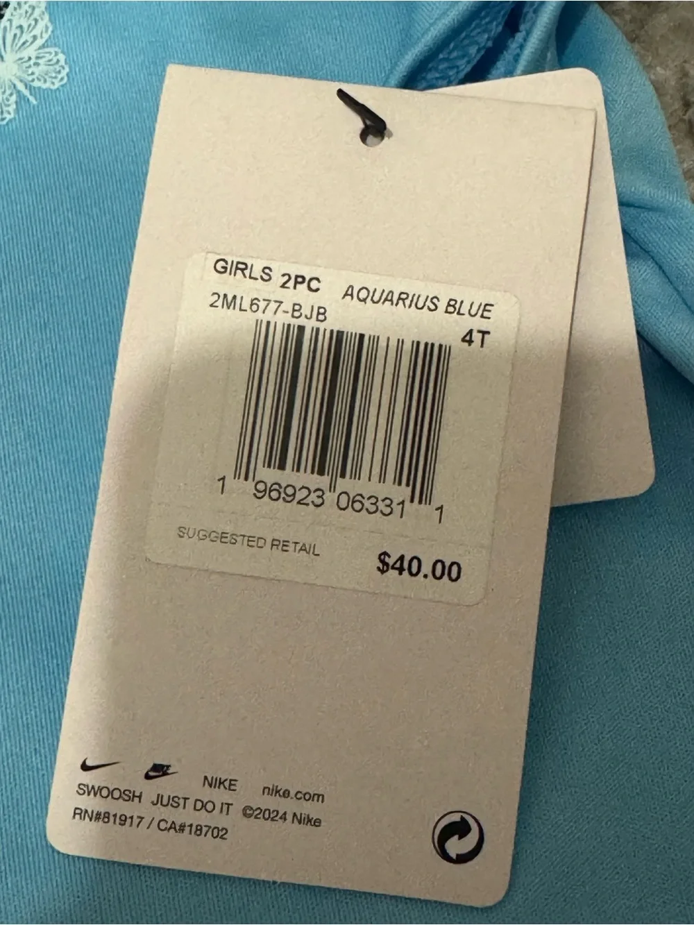 NWT Nike Girls' 2-Piece Butterfly Set - 4T - Picture 5 of 5